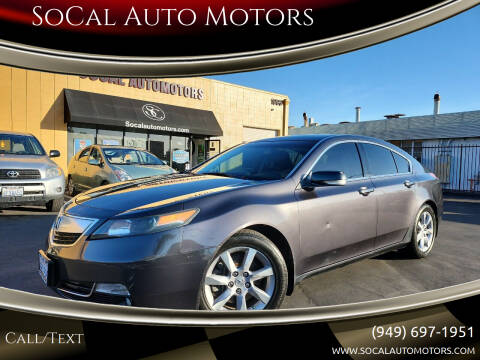 2012 Acura TL for sale at SoCal Auto Motors in Costa Mesa CA