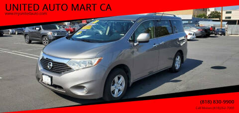 2013 Nissan Quest for sale at UNITED AUTO MART CA in Arleta CA