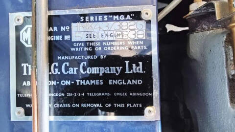 1958 MG MGA