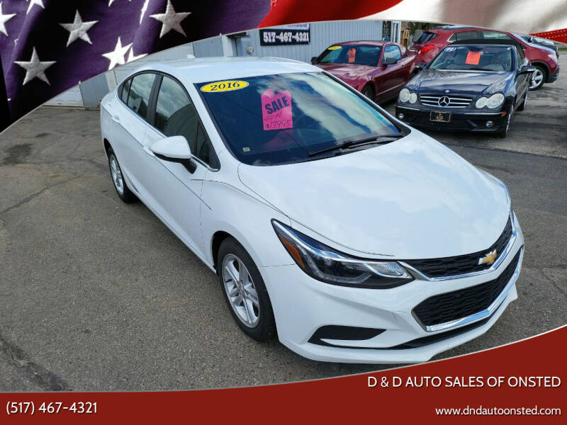 2016 Chevrolet Cruze for sale at D & D Auto Sales Of Onsted in Onsted MI