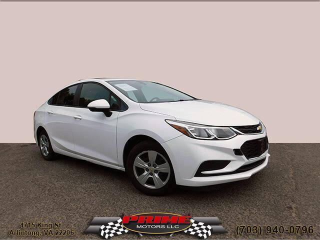 2018 Chevrolet Cruze for sale at PRIME MOTORS LLC in Arlington VA