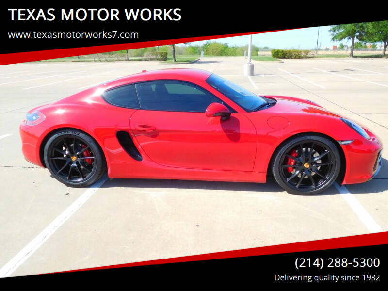2016 Porsche Cayman for sale at TEXAS MOTOR WORKS in Arlington TX