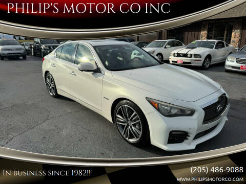 2014 Infiniti Q50 Hybrid for sale at PHILIP'S MOTOR CO INC in Haleyville AL