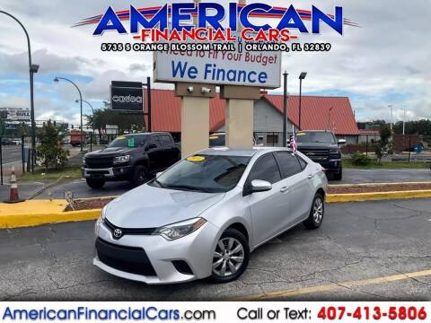 2014 Toyota Corolla for sale at American Financial Cars in Orlando FL
