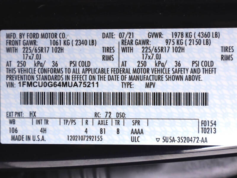 2021 Ford Escape SE