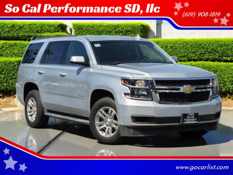 2018 Chevrolet Tahoe for sale at So Cal Performance SD, llc in San Diego CA
