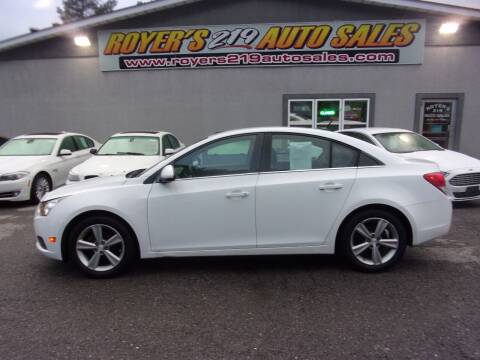 2013 Chevrolet Cruze for sale at ROYERS 219 AUTO SALES in Dubois PA