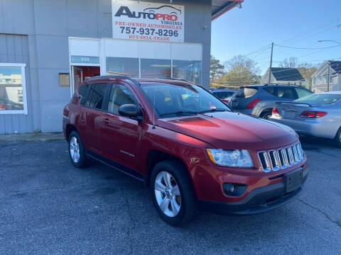 2013 Jeep Compass for sale at AutoPro Virginia LLC in Virginia Beach VA