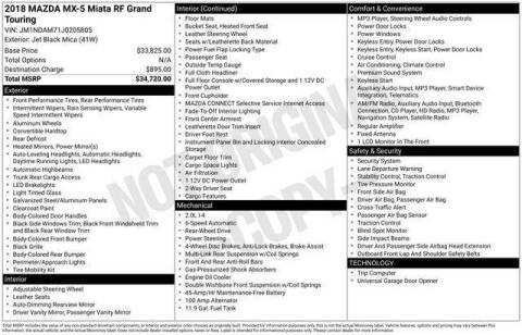 2018 Mazda MX-5 Miata RF Grand Touring