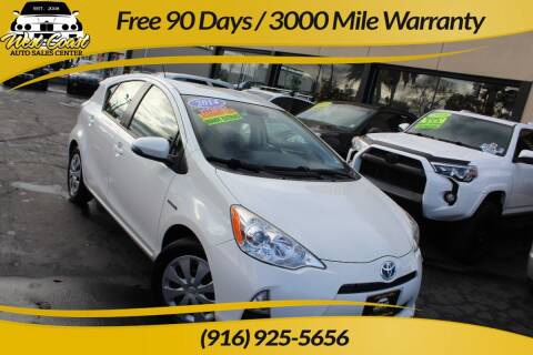 2014 Toyota Prius c for sale at West Coast Auto Sales Center in Sacramento CA
