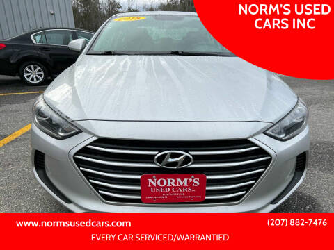 2018 Hyundai Elantra for sale at NORM'S USED CARS INC in Wiscasset ME
