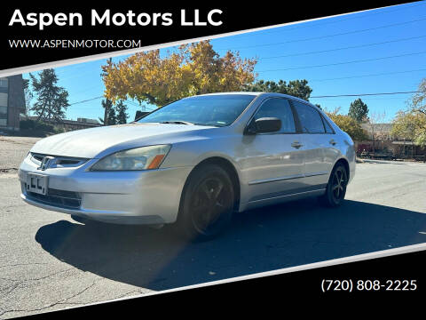 2005 Honda Accord for sale at Aspen Motors LLC in Denver CO