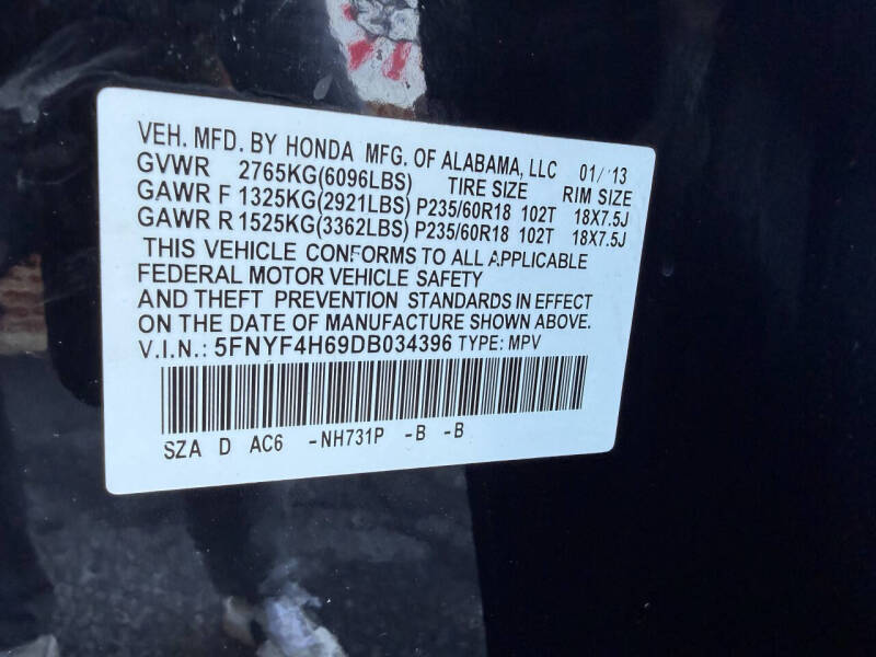 2013 Honda Pilot EX-L w/DVD