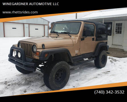 1999 Jeep Wrangler for sale at WINEGARDNER AUTOMOTIVE LLC in New Lexington OH