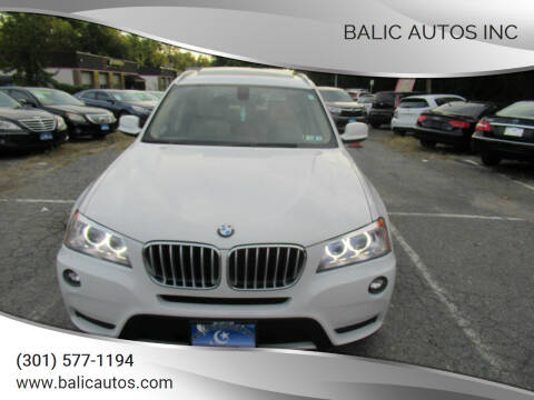 2013 BMW X3 for sale at Balic Autos Inc in Lanham MD