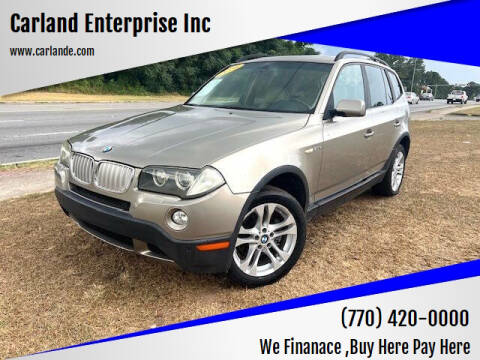 2008 BMW X3 for sale at Carland Enterprise Inc in Marietta GA