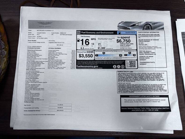 2015 Aston Martin Vanquish Volante
