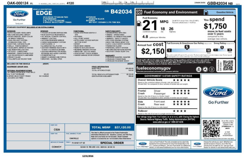 2016 Ford Edge Titanium