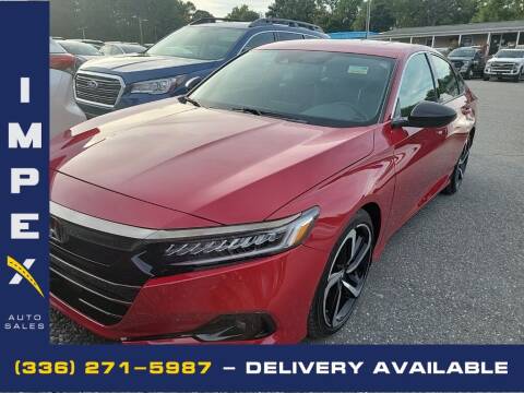 2021 Honda Accord for sale at Impex Auto Sales in Greensboro NC