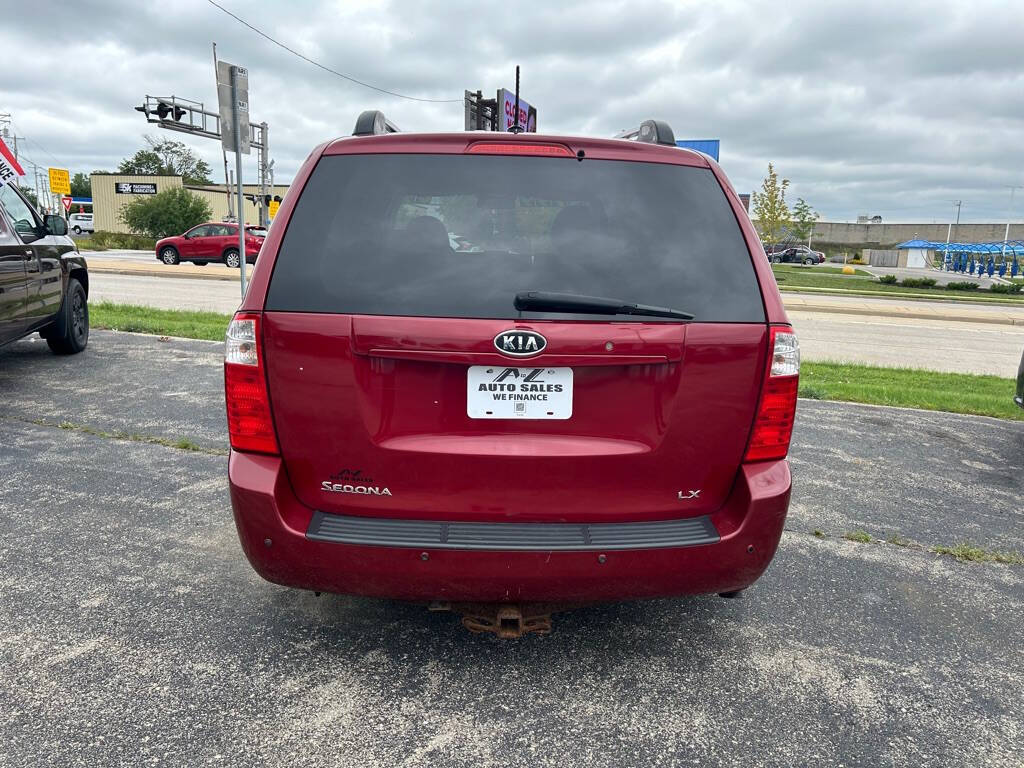 2009 Kia Sedona for sale at A to Z Auto Sales LLC in Appleton, WI