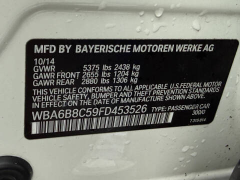 2015 BMW 6 Series 640i xDrive Gran Coupe