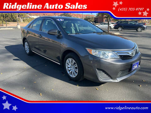 2013 Toyota Camry for sale at Ridgeline Auto Sales in Saint George UT