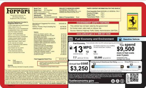 2018 Ferrari 812 Superfast