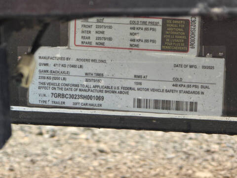 2025 ROGERS WELDING 30FT CAR HAULER