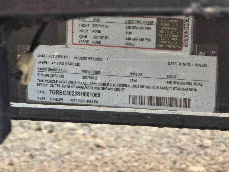 2025 ROGERS WELDING 30FT CAR HAULER