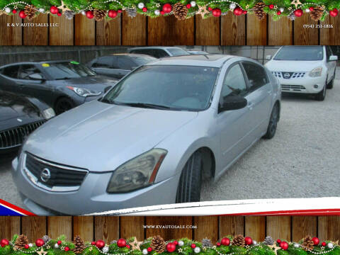 2008 Nissan Maxima for sale at K & V AUTO SALES LLC in Hollywood FL