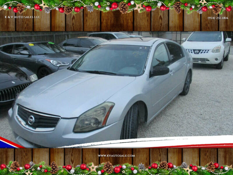 2008 Nissan Maxima for sale at K & V AUTO SALES LLC in Hollywood FL