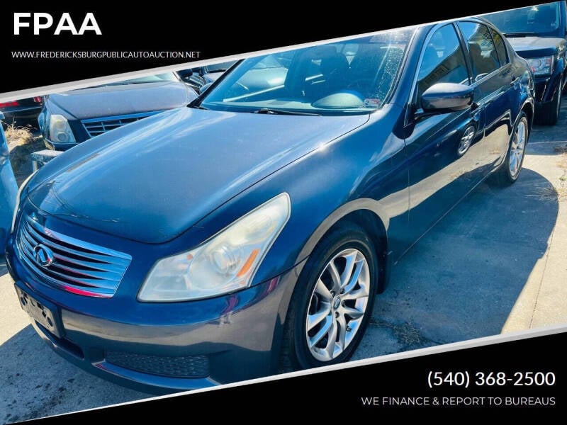 2009 Infiniti G37 Sedan for sale at FPAA in Fredericksburg VA