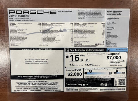 2019 Porsche 911 Speedster