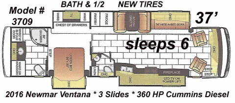 2016 Newmar Ventana 3709