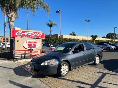 2004 Honda Accord for sale at CARCO SALES & FINANCE in Chula Vista CA