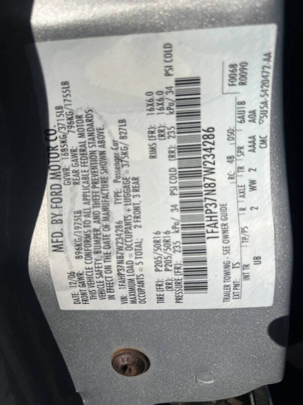 2007 Ford Focus ZX5 SE