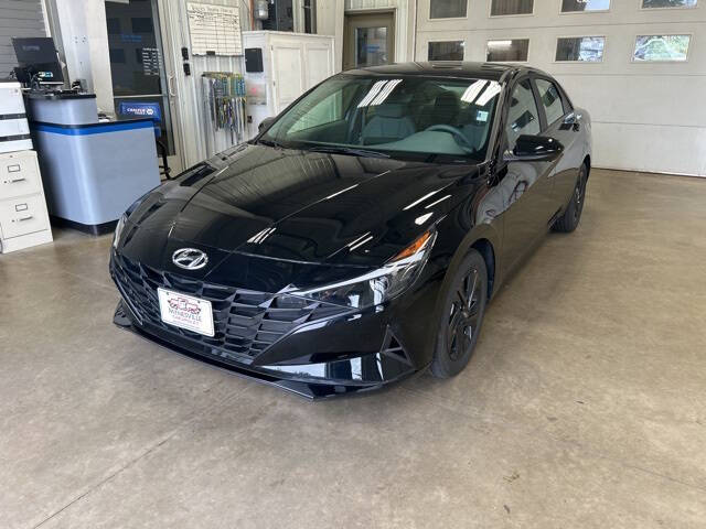Used 2023 Hyundai Elantra Blue with VIN KMHLM4AJ0PU090166 for sale in Paynesville, Minnesota