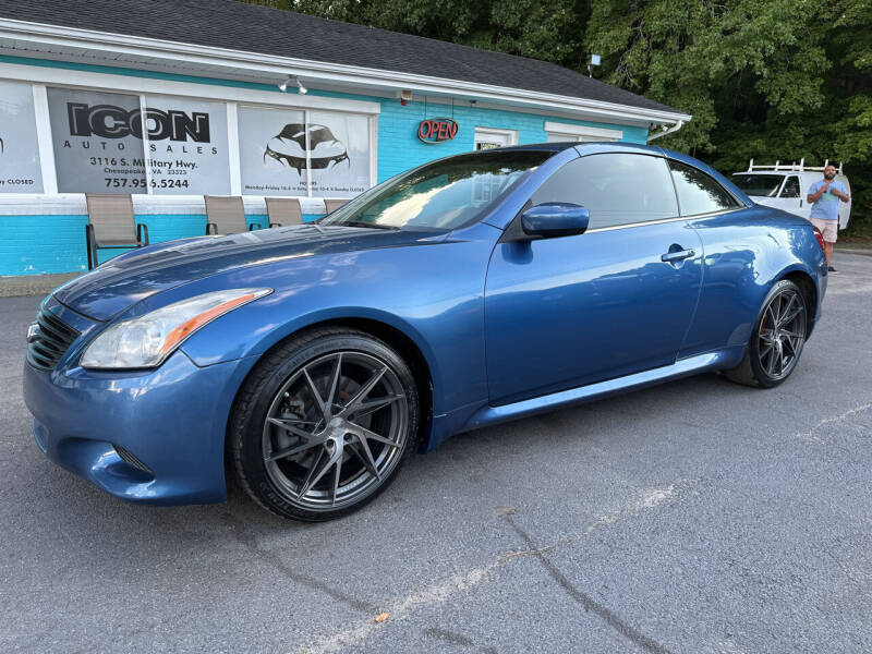 2009 Infiniti G37 Convertible for sale at ICON AUTO SALES in Chesapeake VA