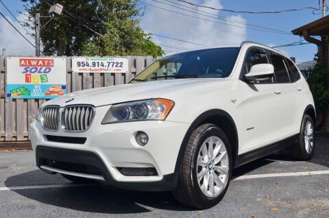 2014 BMW X3 for sale at ALWAYSSOLD123 INC in Fort Lauderdale FL