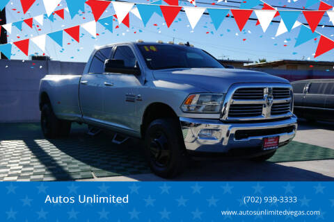 2014 RAM 3500 for sale at Autos Unlimited in Las Vegas NV