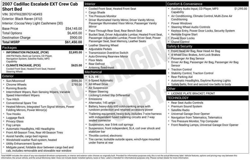 2007 Cadillac Escalade EXT