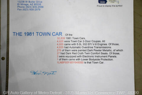 1981 Lincoln Town Car