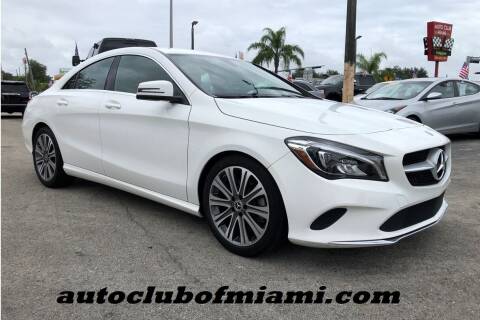 2018 Mercedes-Benz CLA for sale at AUTO CLUB OF MIAMI, INC in Miami FL