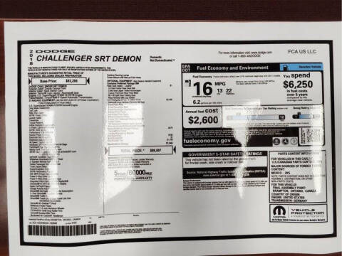 2018 Dodge Challenger SRT Demon