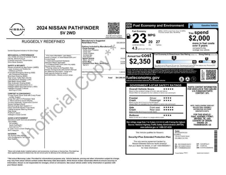 2024 Nissan Pathfinder SV