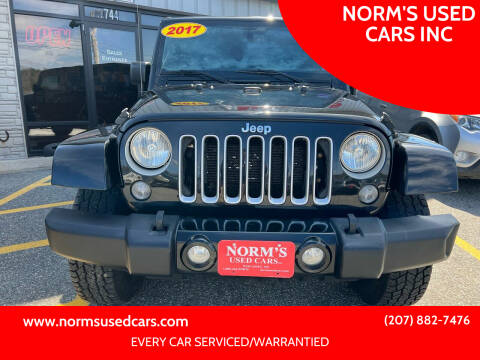 2017 Jeep Wrangler Unlimited for sale at NORM'S USED CARS INC in Wiscasset ME