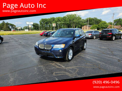 2014 BMW X3 for sale at Page Auto Inc in Green Bay WI