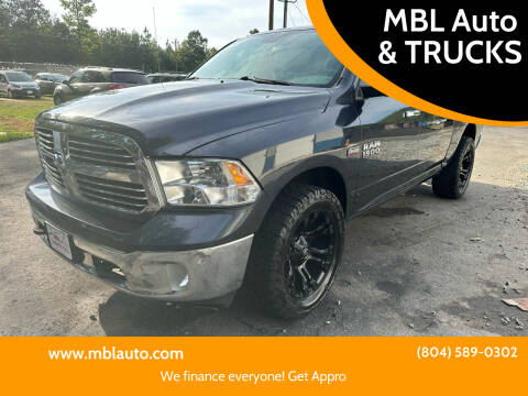 2013 RAM 1500 for sale at MBL Auto & TRUCKS in Woodford VA