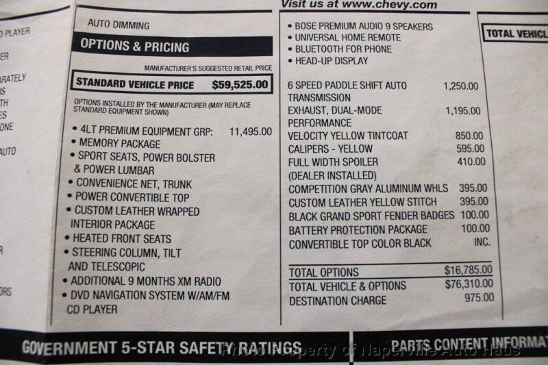 2012 Chevrolet Corvette Z16 Grand Sport