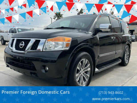 2015 Nissan Armada for sale at Premier Foreign Domestic Cars in Houston TX